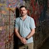Peter Hollands at the entrance of his new bar Shaman, which will open in late July.