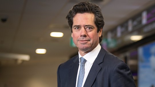 Gillon McLachlan ran the AFL until last year. He was appointed Tabcorp’s chief executive on Monday.