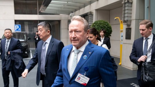 Fortescue chairman Andrew Forrest in Beijing on Sunday. 