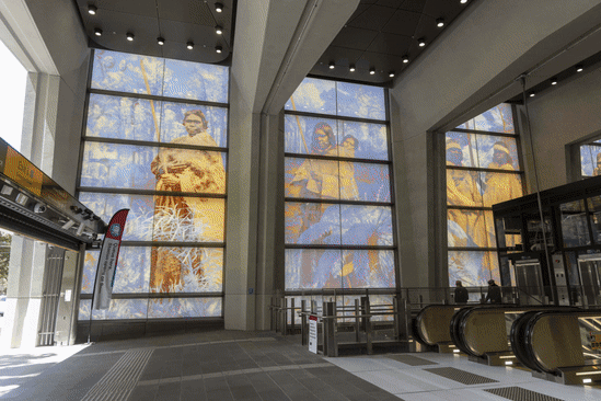 The artwork of the Metro Tunnel