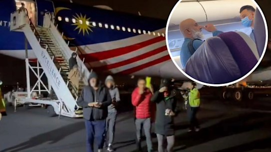 Passengers disembarked from Malaysia Airlines flight MH122.