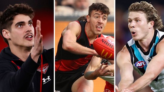 AFL TRADES 2023: Brandon Zerk-Thatcher, Massimo D’Ambrosio and Xavier Duursma.