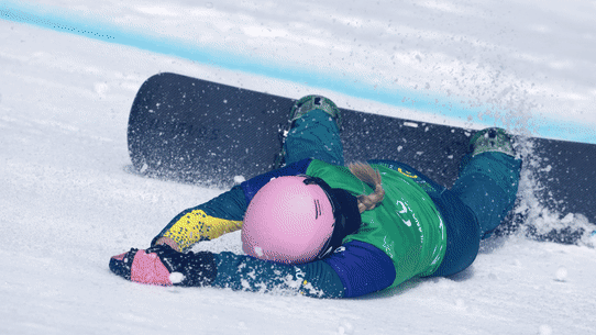 Amanda Reid’s crash in Cortina.