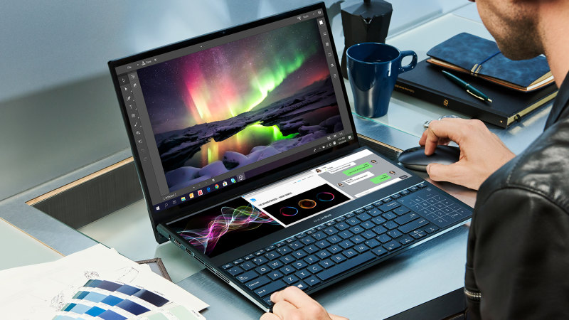 Laptop asus dual screen shop