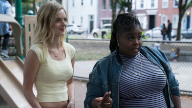Samara Weaving plays Nelson Rose and Raven Goodwin is Eliza.