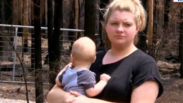 Melinda Evans with her seven-month-old baby, Michael.