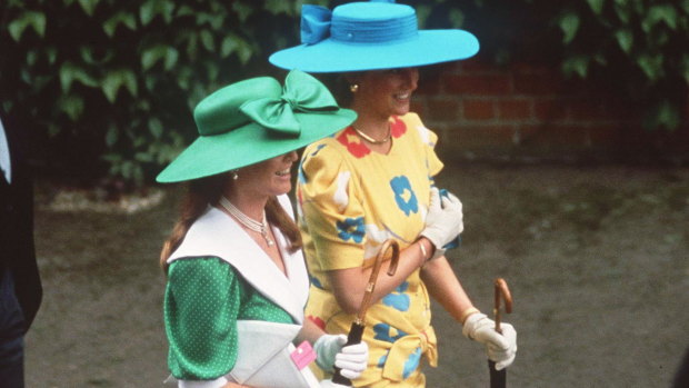 1987: Princess Diana (right) and Sarah, Duchess of York.