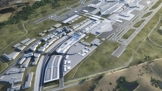 Conceptual render of Western Sydney Airport business park'
Image: WSA Co .