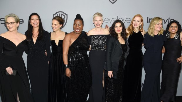 Actresses wore black and many brought activists as their dates to the Golden Globes in support of Time's Up.