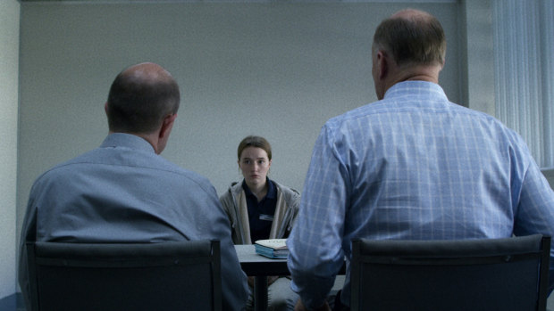 Tough role: Kaitlyn Dever plays a rape victim, who gets talked out of charges by male detectives.