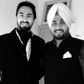 Manmeet Sharma (left) with his elder brother Amit. 