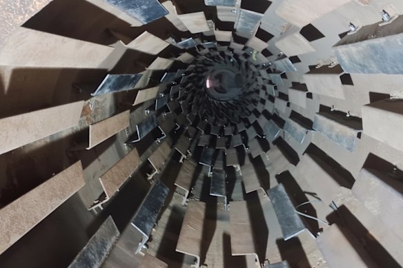 Rotary dryer at Aguia Resources’ phosphate processing plant in Caçapava do Sul, equipped with all lifting blades, ready for the start of operations.