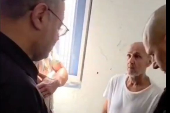 Israeli minister Itamar Ben-Gvir admonishes an imprisoned Barghouti in a video posted on X this year.