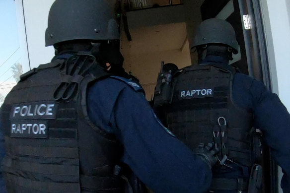 Officers from Strike Force Raptor (not pictured in this generic image) were called to the address in Chifley. 