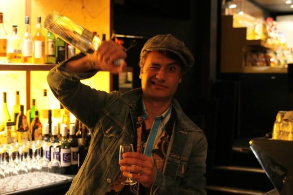 Taika Waititi behind the Nova Bar in 2014.