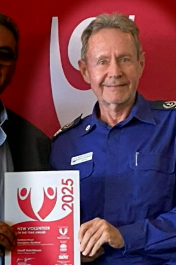 Ballina Shire Citizen of the Year Geoff Hutchison suffered a broken leg and broken ribs during the attempted rescue.