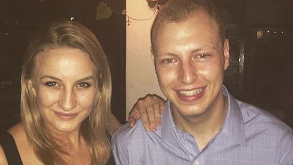 Aitken Radburn with her ex-boyfriend Dean Shachar, who now works as an adviser to Pru Goward.