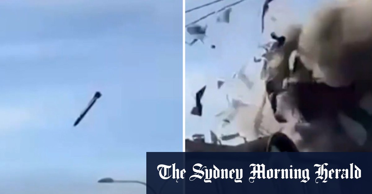 The moment a Russian drone slammed into a Ukrainian university