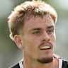 Lachlan playing for the Magpies on Monday after being dropped by Wests Tigers.