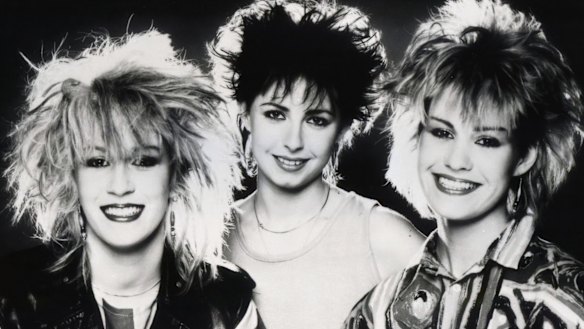 Sara Dallin, Keren Woodward and Siobhan Fahey of Bananarama back in the '80s.