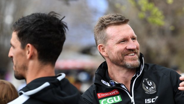 Bouncing back: few would have predicted Nathan Buckley and Collingwood taking to the MCG in late September.