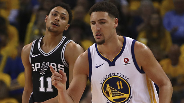 Klay Thompson starred for Golden State.