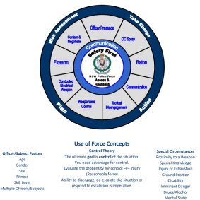 Police use of force options from their training manual.