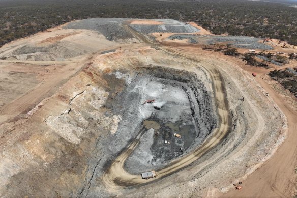 Auric Mining’s Jeffreys Find pit near Norseman in WA as of Mo<em></em>nday 9th December 2024.