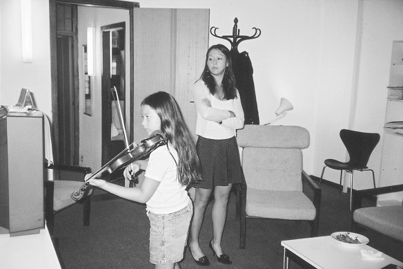 Amy Chua, pictured with her daughter Lulu Chua-Rubenfeld, became infamous for her 2011 book advocating rigid discipline.