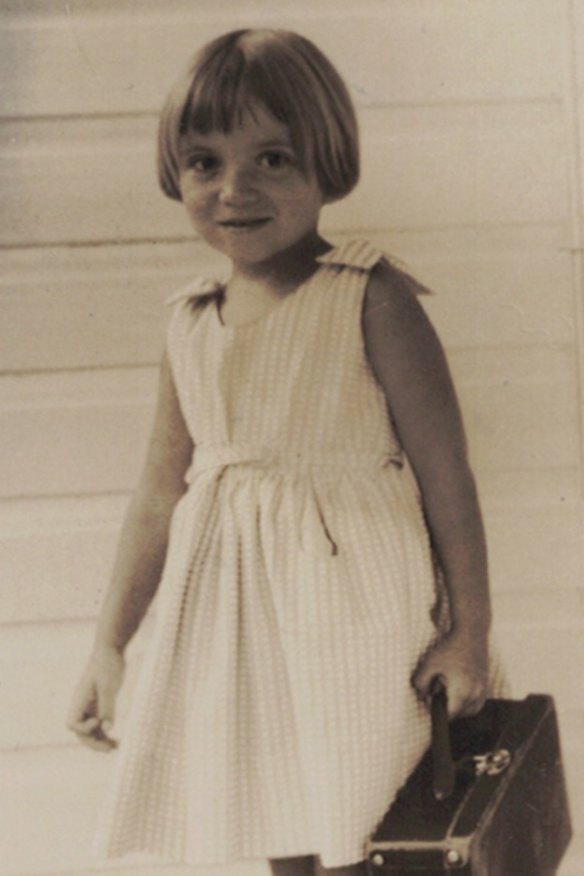 Dorothy Porter on her first day of school in 1959.