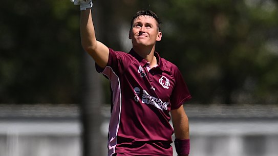 Marnus Labuschagne struck a brilliant century for Queensland to begin his push for a Test recall.