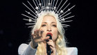 Kate Miller-Heidke rehearses her entry for Eurovision. 