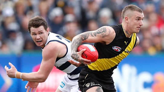 Patrick Dangerfield and Dustin Martin are both stars on the field but take very different approaches off it.