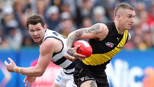 Patrick Dangerfield and Dustin Martin will be key to Saturday night's game.