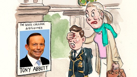 John Shakespeare illo CBD Tues Tony Abbott
