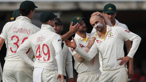 Nathan Lyon equalled Dennis Lillee's Test tally of 355 wickets on Thursday.