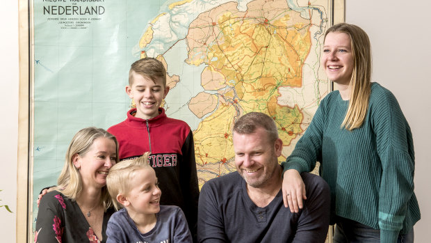 Dennis Parlevliet, his wife Liesbeth and their children Zoe, Finn and Neo faced a lengthy process to obtain an exemption to travel to the Netherlands. 