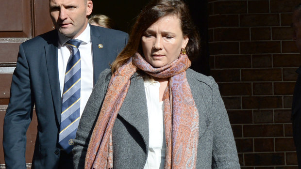 Michael McGurk's widow Kimberley outside court on Thursday. 