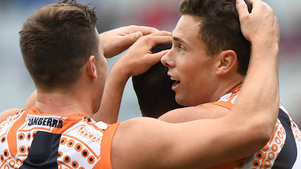 Josh Kelly was one of the Giants' best players in their win over Melbourne.
