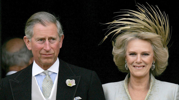 Camilla and Charles on their wedding day in 2005.