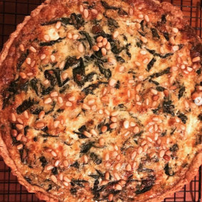 Made the spinach cheese and herb tart from Helen Goh [September 19] this weekend – her savoury baking recipes are really spectacular. I even picked the damn stalks off the spinach!! #sundaynightdinner 
