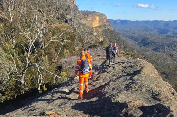 The rescue operation combed through the Nattai National Park, south-west of Sydney.