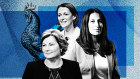  The Lottery Corporation’s Sue dan der Merwe, Telstra chief executive Vicki Brady and Xero’s Sukhinder Singh Cassidy.