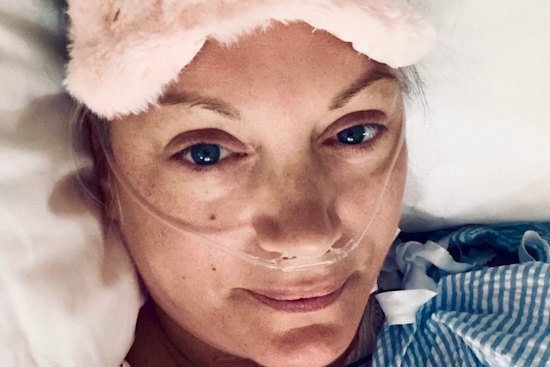 The author in intensive care in March 2020 following the first of multiple major surgeries.