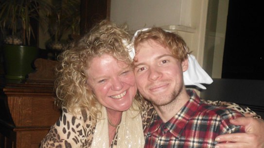 Jennifer Miller with her son Rhys Cauzzo in 2011.