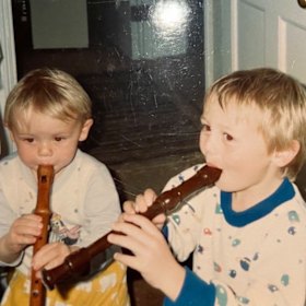 Young musicians: Louis (left) and Oli Leimbach.
