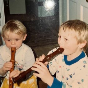 Young musicians: Louis (left) and Oli Leimbach.