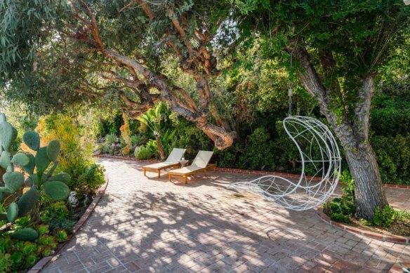 The alfresco space with lots of established native trees.