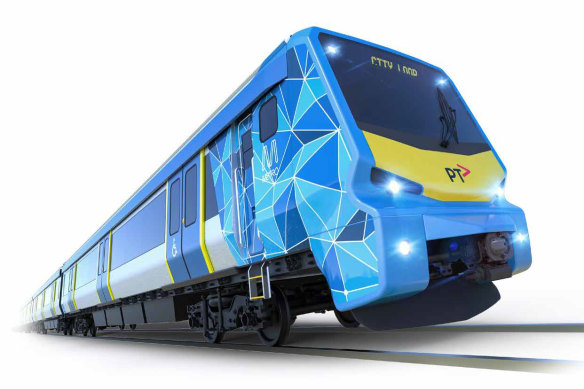 Leaked artist’s impression of the preliminary design of the new X’Trapolis 2.0 trains. 