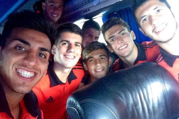 Gavin De Niese (back) with Guido Rodriguez (far right). Lucas Martinez Quarta, who played 11 games for Argentina but didn’t make Qatar squad is centre.